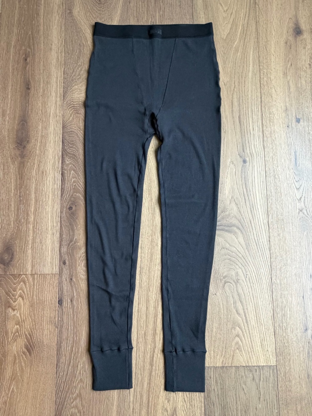 SKIMS Black Women's Ribbed Leggings - Soot